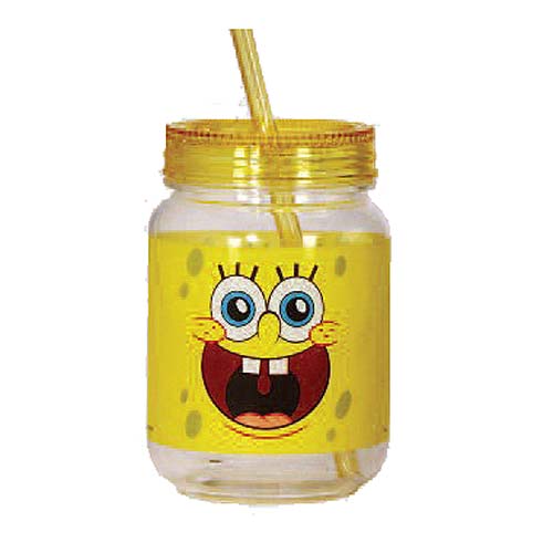 SpongeBob SquarePants Face 18 oz. Mason-Style Jar with Lid